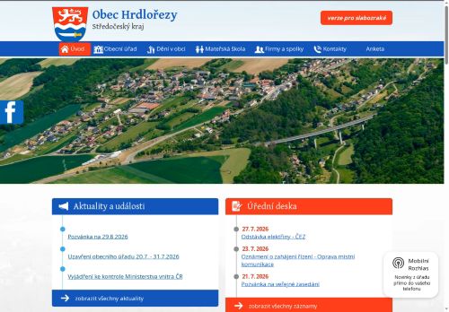 Zobrazit webové stránky Obecní úřad Hrdlořezy