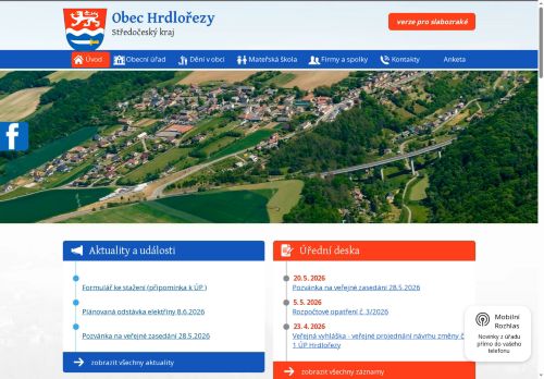 Zobrazit webové stránky Obecní úřad Hrdlořezy