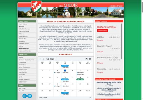 Zobrazit webové stránky Obecní úřad Chudíř