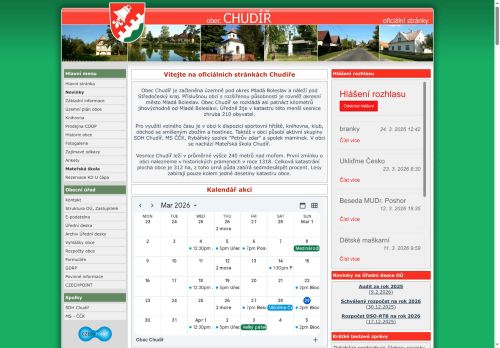 Zobrazit webové stránky Obecní úřad Chudíř