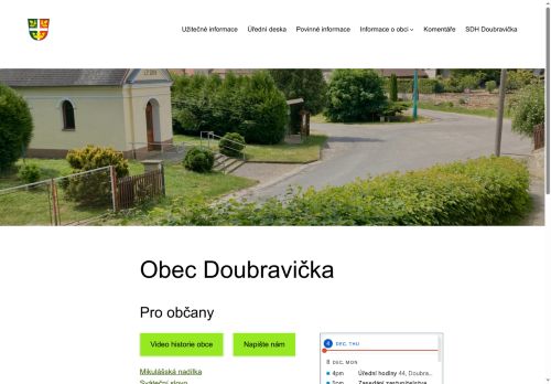 Zobrazit webové stránky Obecní úřad Doubravička