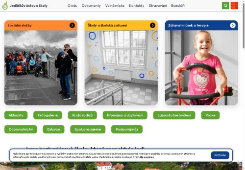 Webové stránky Jedličkův ústav a Mateřská škola a Základní škola a Střední škola, Praha