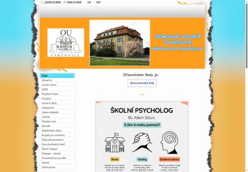 Zobrazit webové stránky Odborné Učiliště, Cvrčovice 131