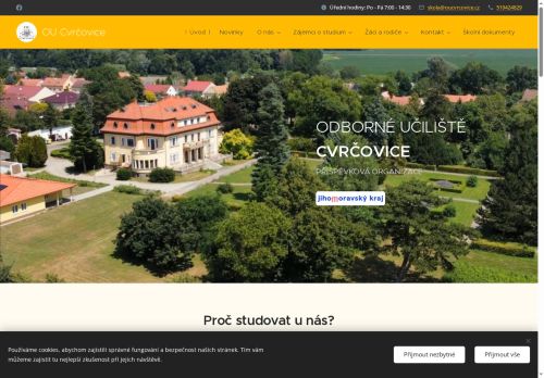 Zobrazit webové stránky Odborné Učiliště, Cvrčovice 131
