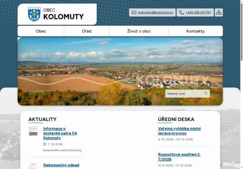Zobrazit webové stránky Obecní úřad Kolomuty