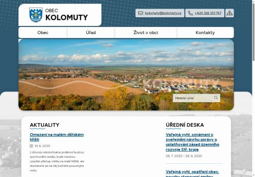 Zobrazit webové stránky Obecní úřad Kolomuty
