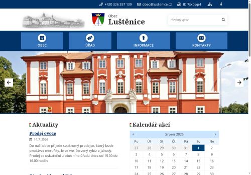 Zobrazit webové stránky Obecní úřad Luštěnice