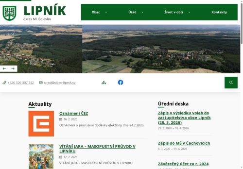 Zobrazit webové stránky Obecní úřad Lipník