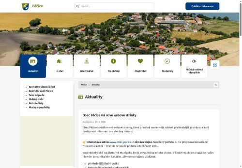 Zobrazit webové stránky Obecní úřad Pěčice