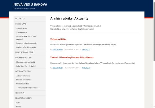 Zobrazit webové stránky Obecní úřad Nová Ves u Bakova