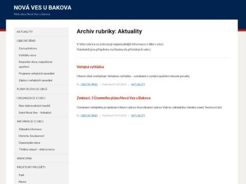 Obecní úřad Nová Ves u Bakova