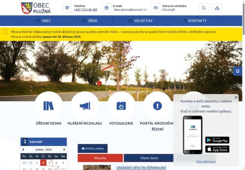 Zobrazit webové stránky Obecní úřad Plužná
