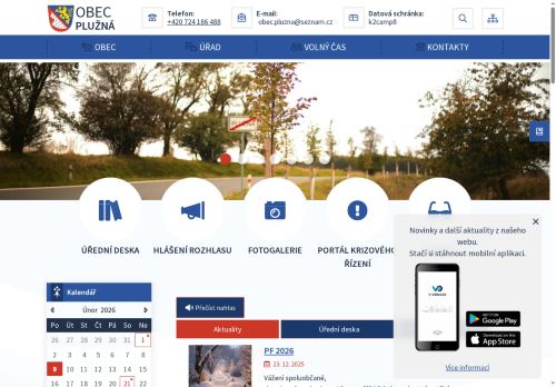 Zobrazit webové stránky Obecní úřad Plužná