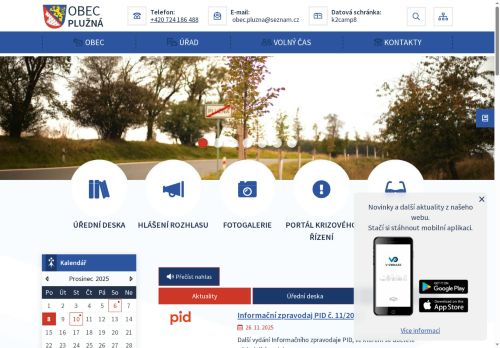 Zobrazit webové stránky Obecní úřad Plužná