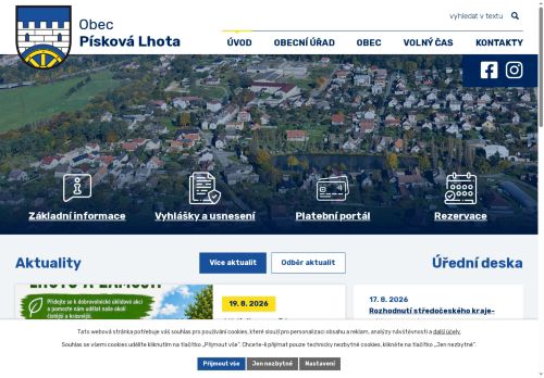 Zobrazit webové stránky Obecní úřad Písková Lhota
