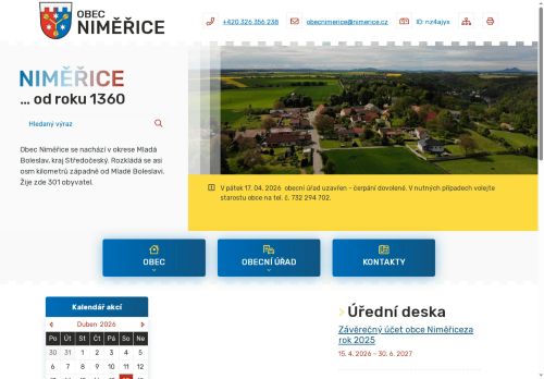 Zobrazit webové stránky Obecní úřad Niměřice