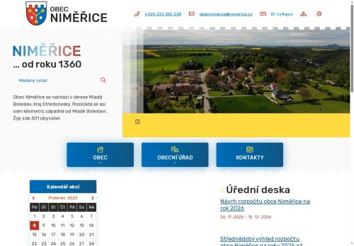 Zobrazit webové stránky Obecní úřad Niměřice
