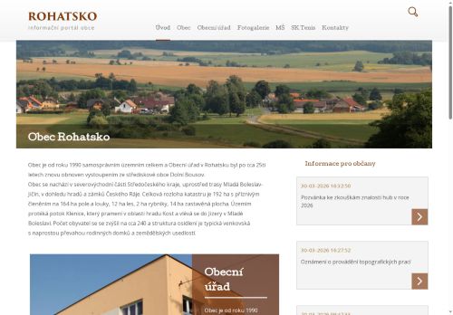 Zobrazit webové stránky Obecní úřad Rohatsko