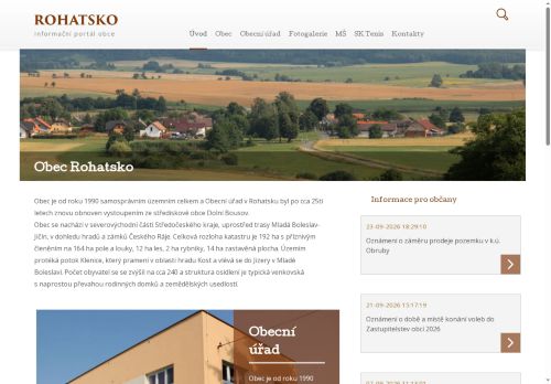 Zobrazit webové stránky Obecní úřad Rohatsko