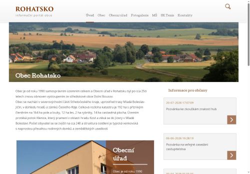 Zobrazit webové stránky Obecní úřad Rohatsko