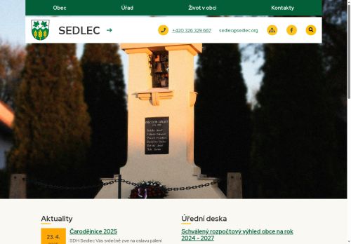 Zobrazit webové stránky Obecní úřad Sedlec