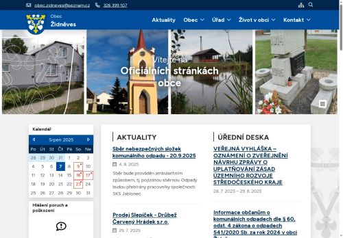 Zobrazit webové stránky Obecní úřad Židněves