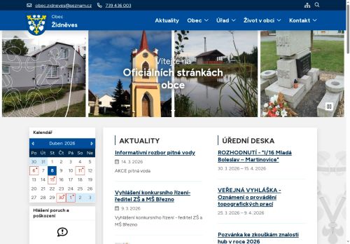 Zobrazit webové stránky Obecní úřad Židněves