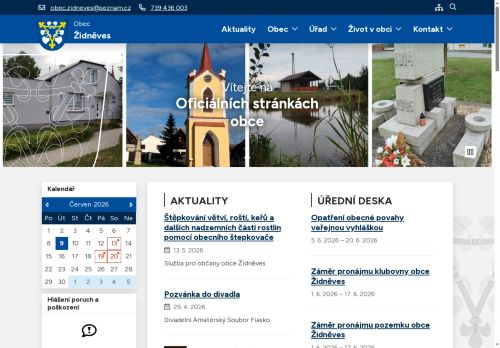 Zobrazit webové stránky Obecní úřad Židněves