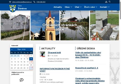 Zobrazit webové stránky Obecní úřad Židněves