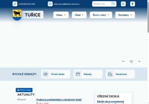 Zobrazit webové stránky Obecní úřad Tuřice