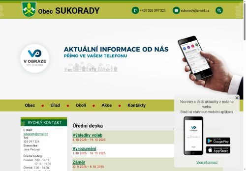 Zobrazit webové stránky Obecní úřad Sukorady