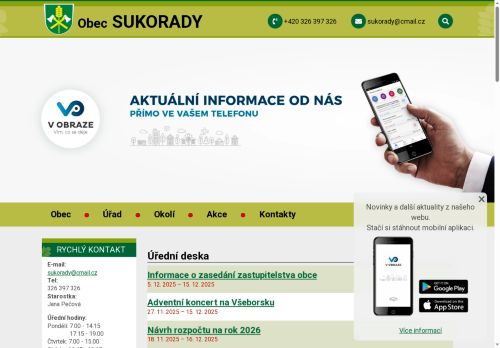 Zobrazit webové stránky Obecní úřad Sukorady