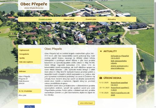 Zobrazit webové stránky Obecní úřad Přepeře