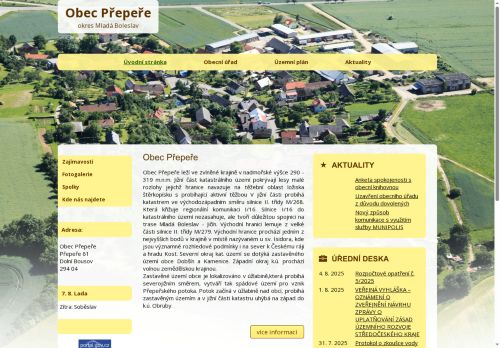 Zobrazit webové stránky Obecní úřad Přepeře