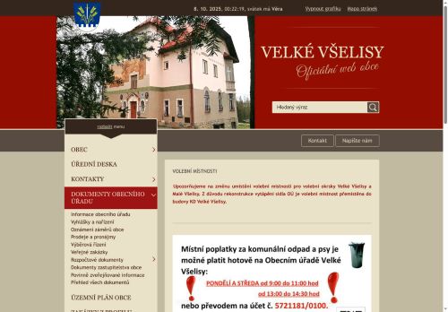 Zobrazit webové stránky Obecní úřad Velké Všelisy