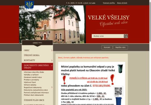 Zobrazit webové stránky Obecní úřad Velké Všelisy