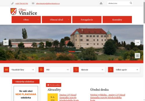 Zobrazit webové stránky Obecní úřad Vinařice
