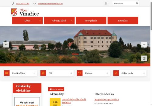 Zobrazit webové stránky Obecní úřad Vinařice