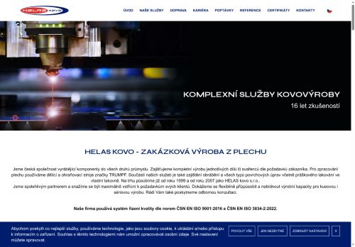 HELAS kovo s.r.o. nabízí práci na pozici Obsluha ohraňovacího lisu (m/ž) v obci Všenice
