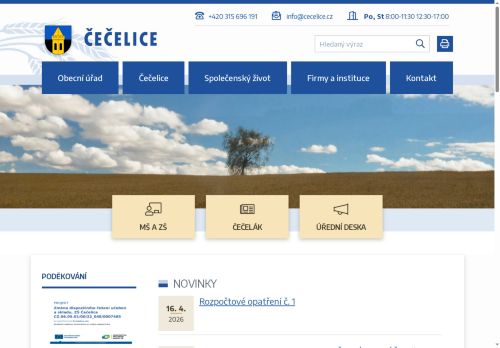Zobrazit webové stránky Obecní úřad Čečelice