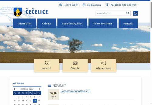 Zobrazit webové stránky Obecní úřad Čečelice