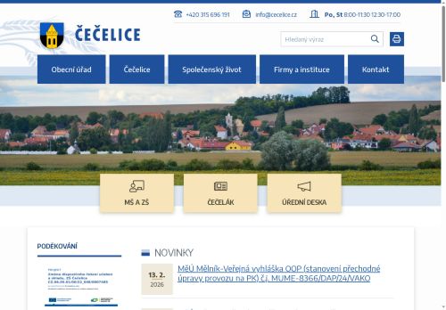 Zobrazit webové stránky Obecní úřad Čečelice