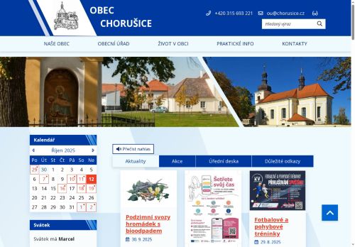 Zobrazit webové stránky Obecní úřad Chorušice