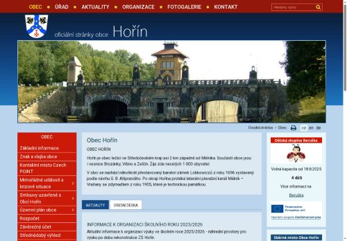 Zobrazit webové stránky Obecní úřad Hořín