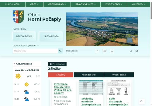 Zobrazit webové stránky Obecní úřad Horní Počaply