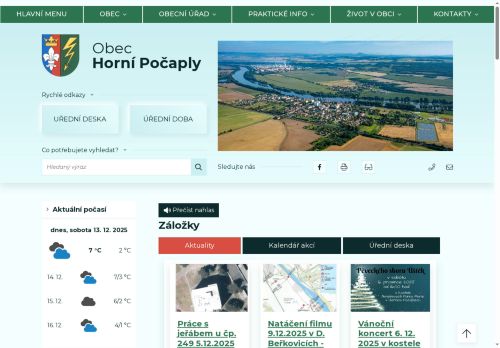 Zobrazit webové stránky Obecní úřad Horní Počaply