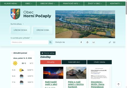 Zobrazit webové stránky Obecní úřad Horní Počaply