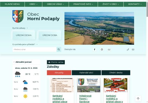 Zobrazit webové stránky Obecní úřad Horní Počaply