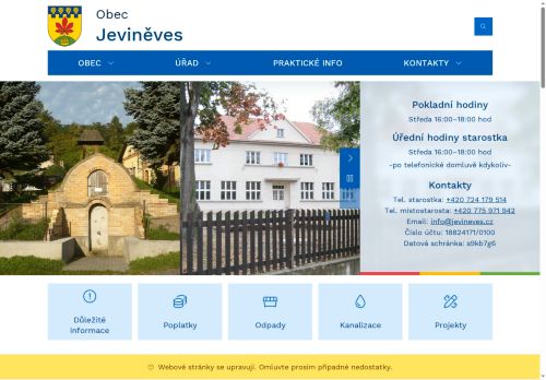 Zobrazit webové stránky Obecní úřad Jeviněves