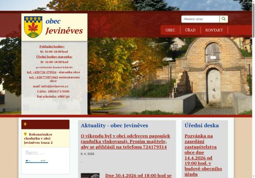 Zobrazit webové stránky Obecní úřad Jeviněves
